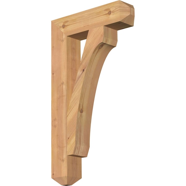Ekena Millwork Legacy Craftsman Smooth Bracket, Western Red Cedar, 3 1/2"W x 16"D x 28"H BKT04X16X28LEC04SWR - main